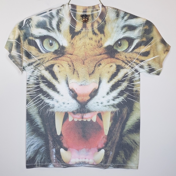 . new SMALL DETROIT / CAROLINA TIGERS t-shirt unisex TIGER roar ADULT top - Picture 1 of 10